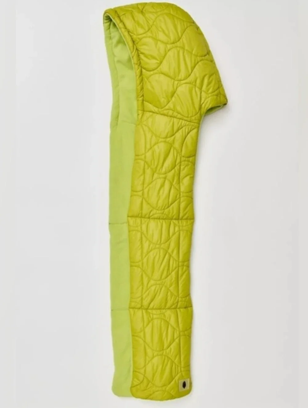 Free People Movement Fleece-Lined Hood Scarf Yellow Green Chartreuse